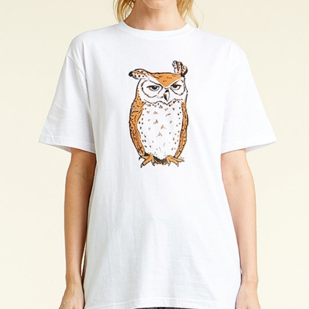 White Owl Boyfriend Shortsleeve T-Shirt - Picture 4 of 5